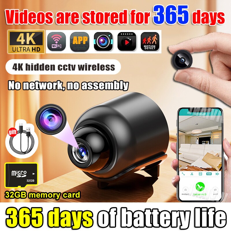 【24 hours delivery】wireless hidden mini cctv camera HD+32G memory card ...