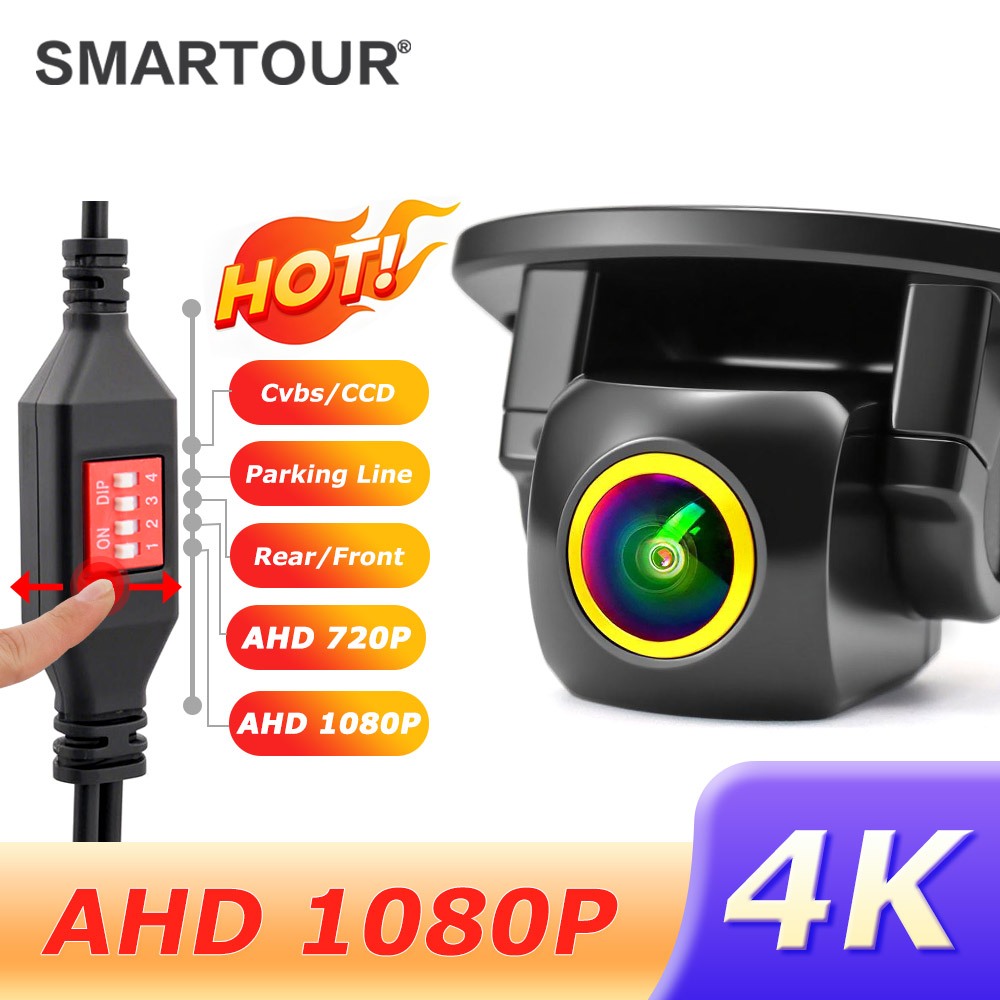 4K AHD 1080P Adjustable Car Rear View Reverse Backup Camera Fisheye ...