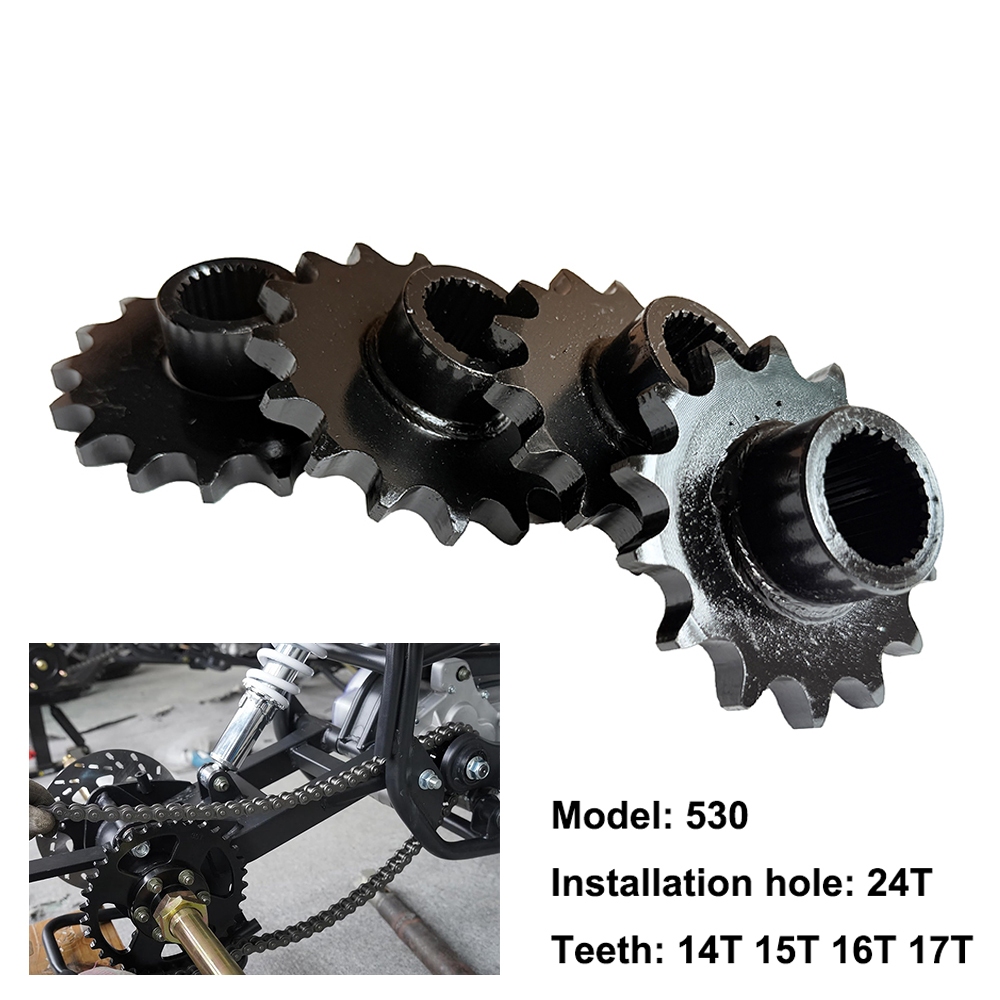 Front 530 Chain Sprocket Cog 24T Gear 14T 15T 16T 17T Teeth For GY6 ...