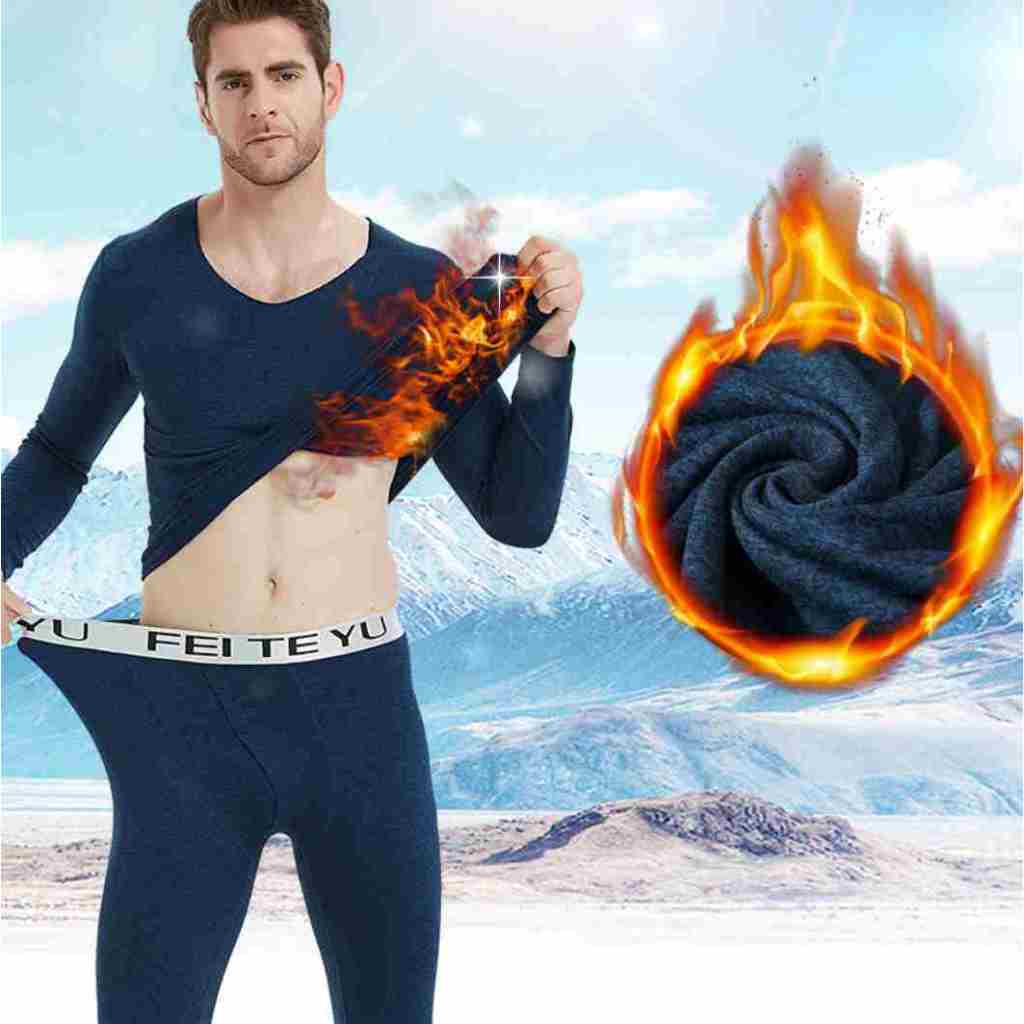 Winter Seamless Thermal Underwear Men's and Women's Warm Inner Wear Set ...