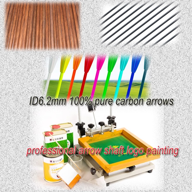 Professional Logo Painting Pure Carbon Shaft Arrows with Feathers ...