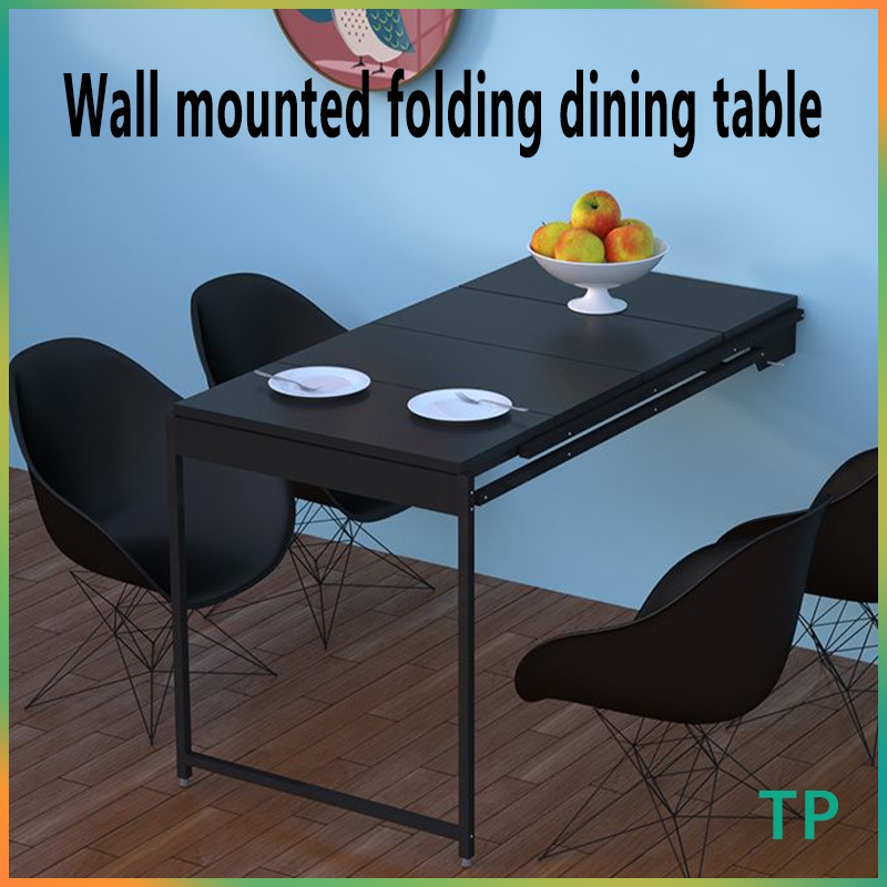 Multi functional expandable and foldable wall mounted wooden dining ...
