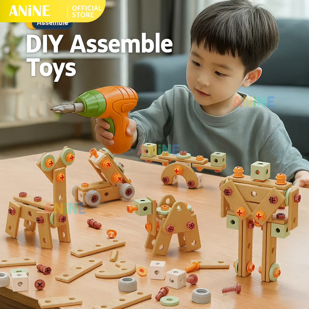 【NEW】158PCS/120PCS Kids Tool Toys Set with Box DIY Assembly Pretend ...