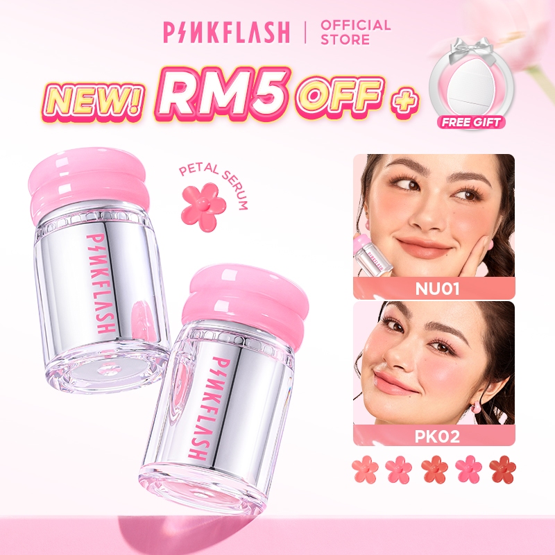 【Instant RM5 OFF+Gift】PINKFLASH Multi-Use Petal Blush Pot Petal Serum ...