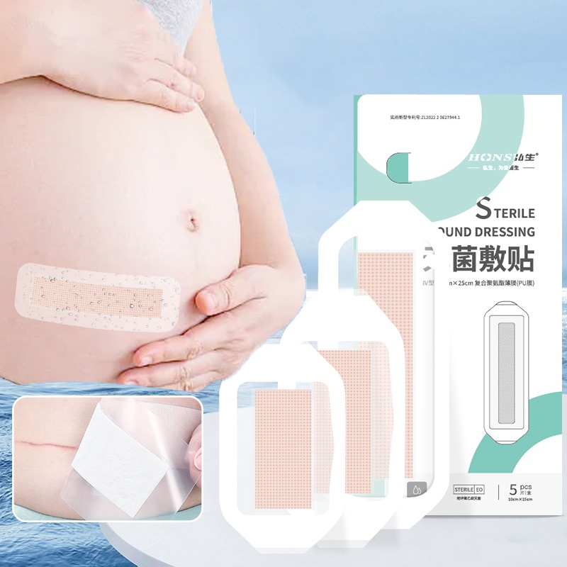 Medical Sterile Wound Dressing C Section Waterproof Patch Soft Big Band ...
