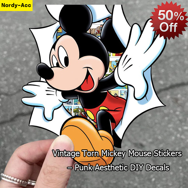 Disney Mickey Mouse Car Sticker Cute Cartoon Decal For Auto Rear Window ...