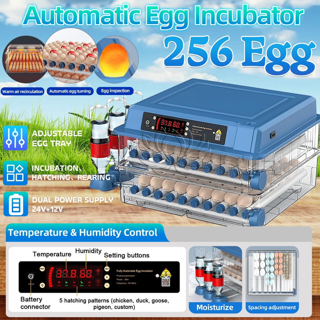 Image showcasing 258 Egg Large Capacity Poultry Hatcher Automatic Turning Incubator for ...