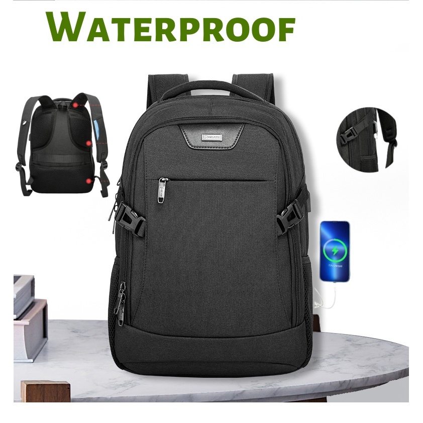 DUSLANG Multifunctional Laptop Backpack Beg Perjalanan Kalis Air USB ...