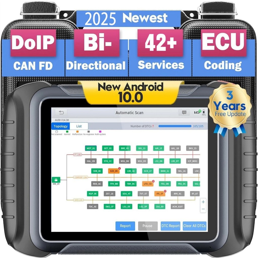 Scanner Auto XTOOL D7S/D8S Bidirectionnel Avec Codage ECU - Diagnostic Complet, 3 Ans Mises à Jour Gratuites