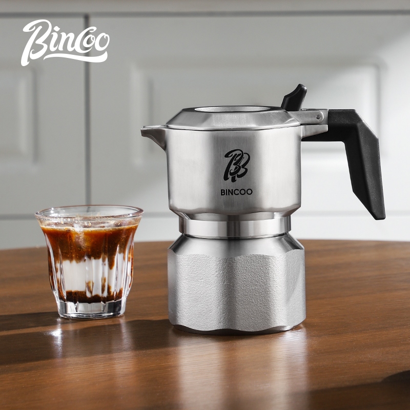 Bincoo Moka Pot Three Valve Coffee Pot Small Espresso Maker Set
