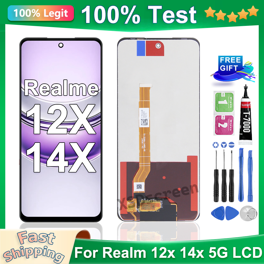 For Realme 12x 14x 5G LCD Display Touch Screen RMX3997 RMX5020 ...
