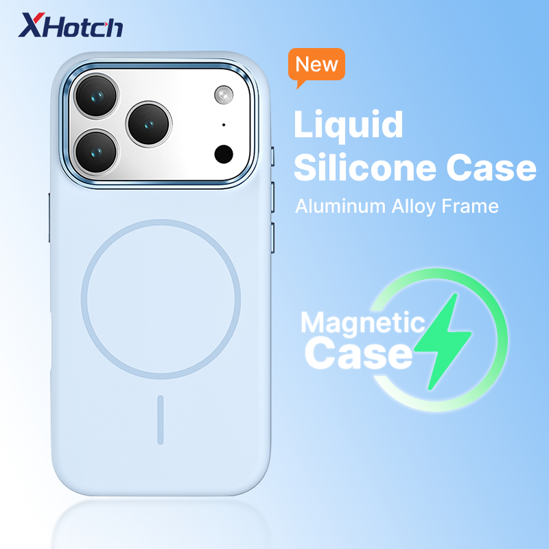 XHotch Silicone Magnetic Phone Case For iPhone 17 16 15 14 13 Pro Max ...