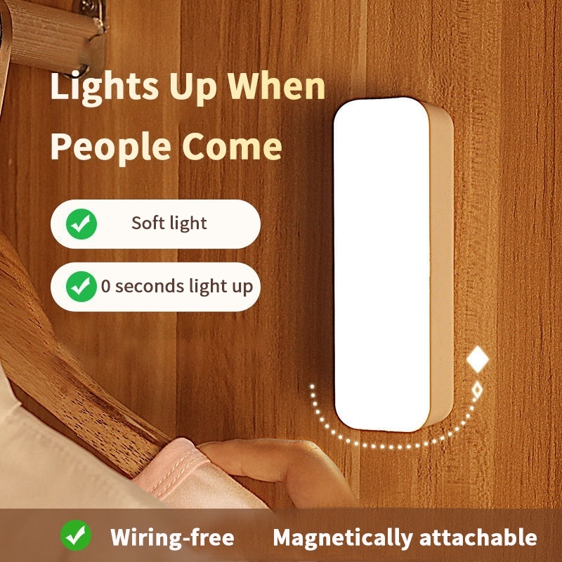 LED human body sensor lamp, rechargeable night light, corridor wall ...