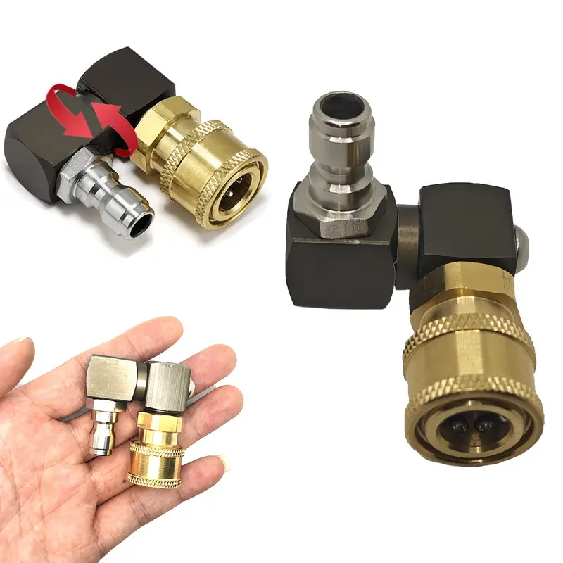 Universal 360-Degree High-Pressure Washer Gun Adapter 1/4 Quick Plug ...