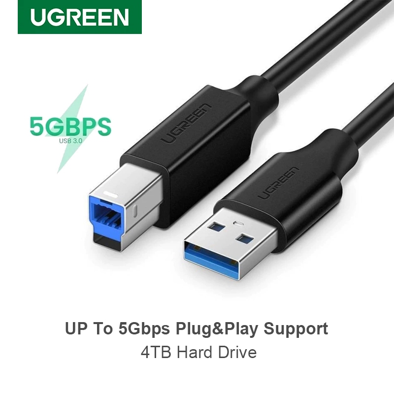 UGREEN BM DATA CABLE USB 3.0 MALE TO BM USB-B MALE DATA CABLE TYPE-A TO ...