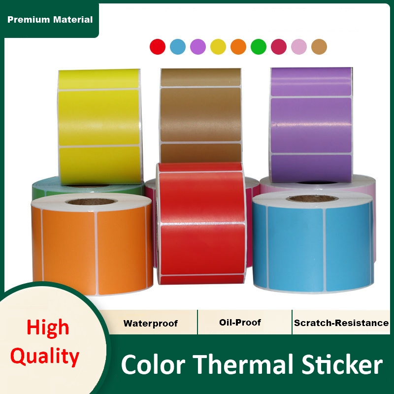 Buyite High Quality 500pcs/roll 100*70mm Colorful Thermal Print Sticker ...