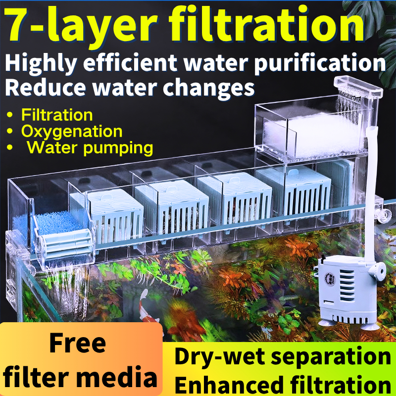 multi-functional 3-in-1 water circulation pump - top filter trickle box ...
