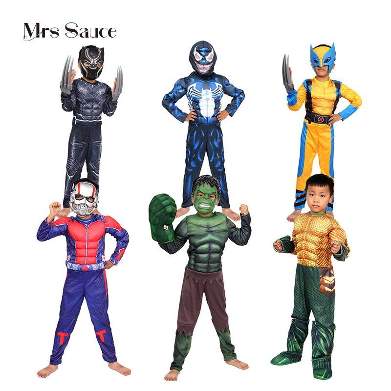 Children's Superhero Costume Captain America, Hulk, Iron Man, Batman — free download