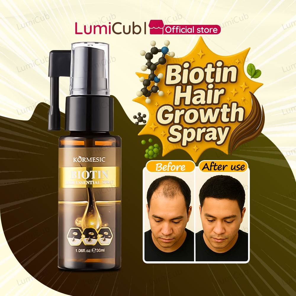Biotin Hair Growth Spray 30 ml – KORMESIC Thickening Treatment, Anti ...