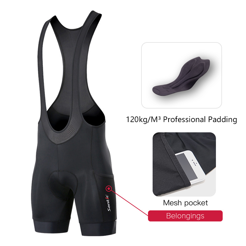 Santic Men Cycling Bib Shorts Bike Shorts 4D Padded Road MTB Bicycle Pants  Quick-Dry Breathable Cycling Clothing KM25C05202