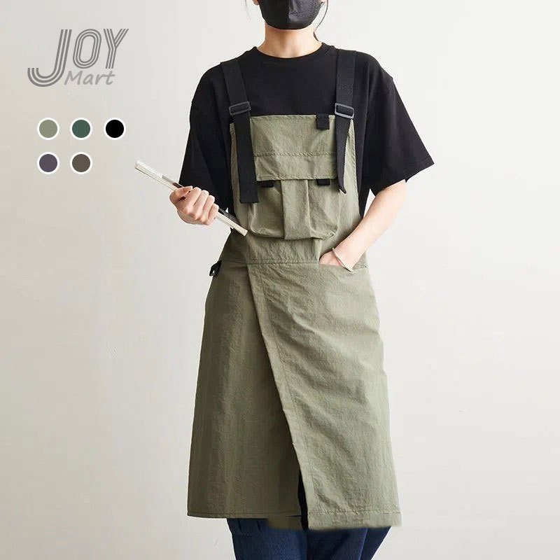 JoyMart Workwear Style Apron Water-Repellent Apron Work Apron Coffee ...