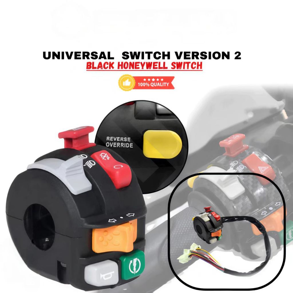 HONEYWELL HANDLE SWITCH UNIVERSAL VERSION 2 CARBON RIGHT+LEFT | Shopee ...