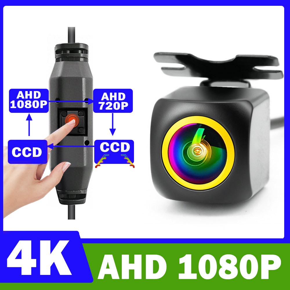 4K AHD 1080P Adjustable Car Rear View Reverse Backup Camera Fisheye ...