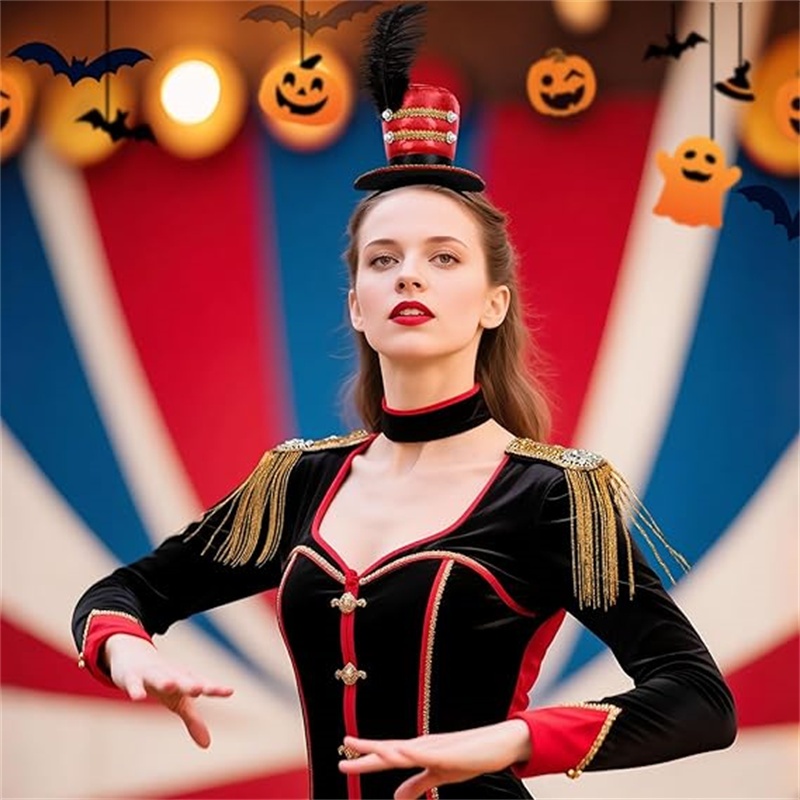 New Circus Ringmaster Hat Headband and Shoulder Epaulets Set for Adult ...