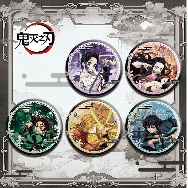 Demon Slayer Tanjirou Kamado Nezuko Kimetsu No Yaiba Anime Badge Button ...