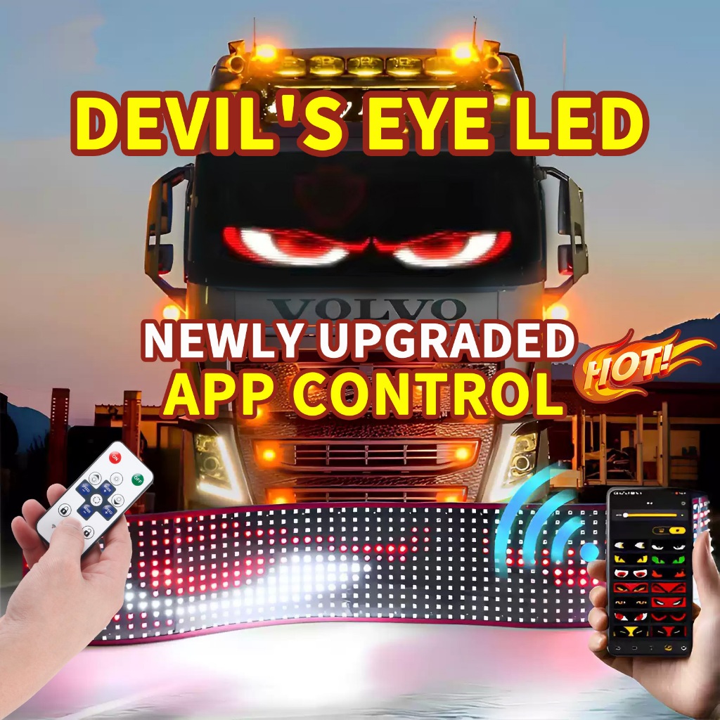 24V Truck Devil Eye Light Truck LED Display Light Dynamic Flexible ...