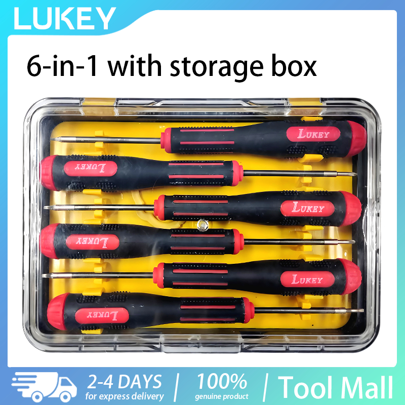 LUKEY 6-in-1 with storage box Screwdriver set tool,with Magnetic Head ...