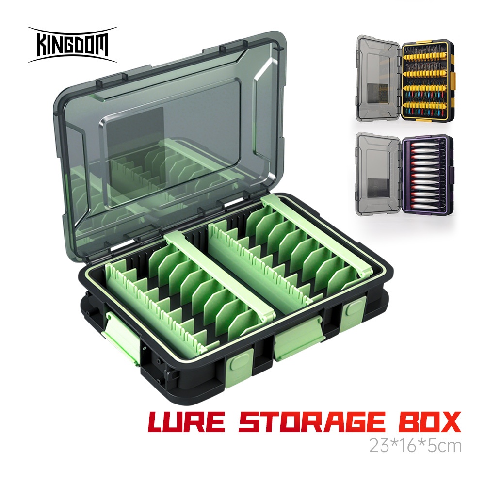 Kingdom Fishing Tackle Box Lure Storage Box Minnow/Pencil/VIB Bait ...