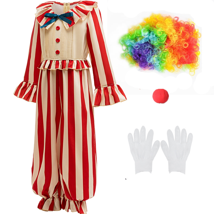 Halloween children's clown costume, carnival party roleplaying circus — free download