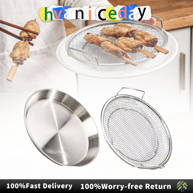 Kitchen Oil Strainer Pan Stainless Steel Frying Oil Strainer Pan Fine ...