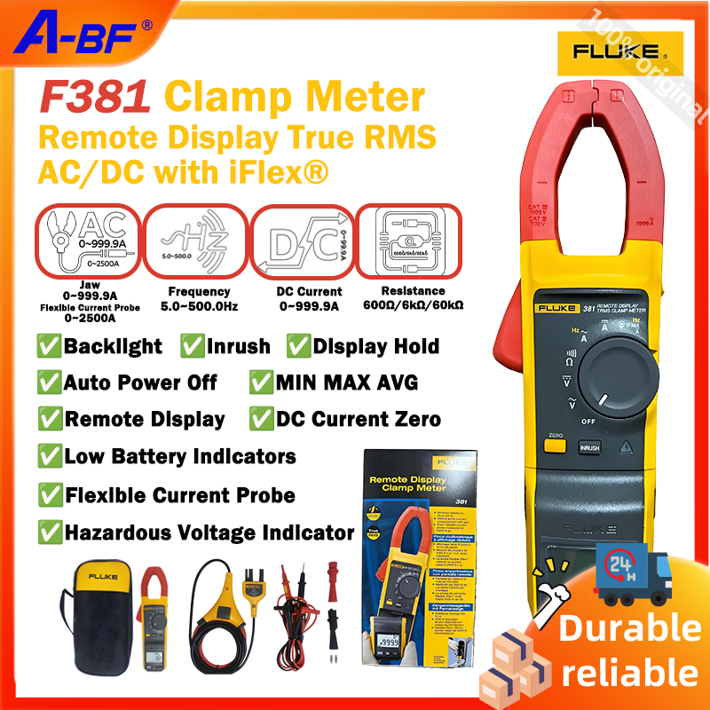 FLUKE 381 Remote Display True-rms Clamp Meter 30 ft Wireless ...