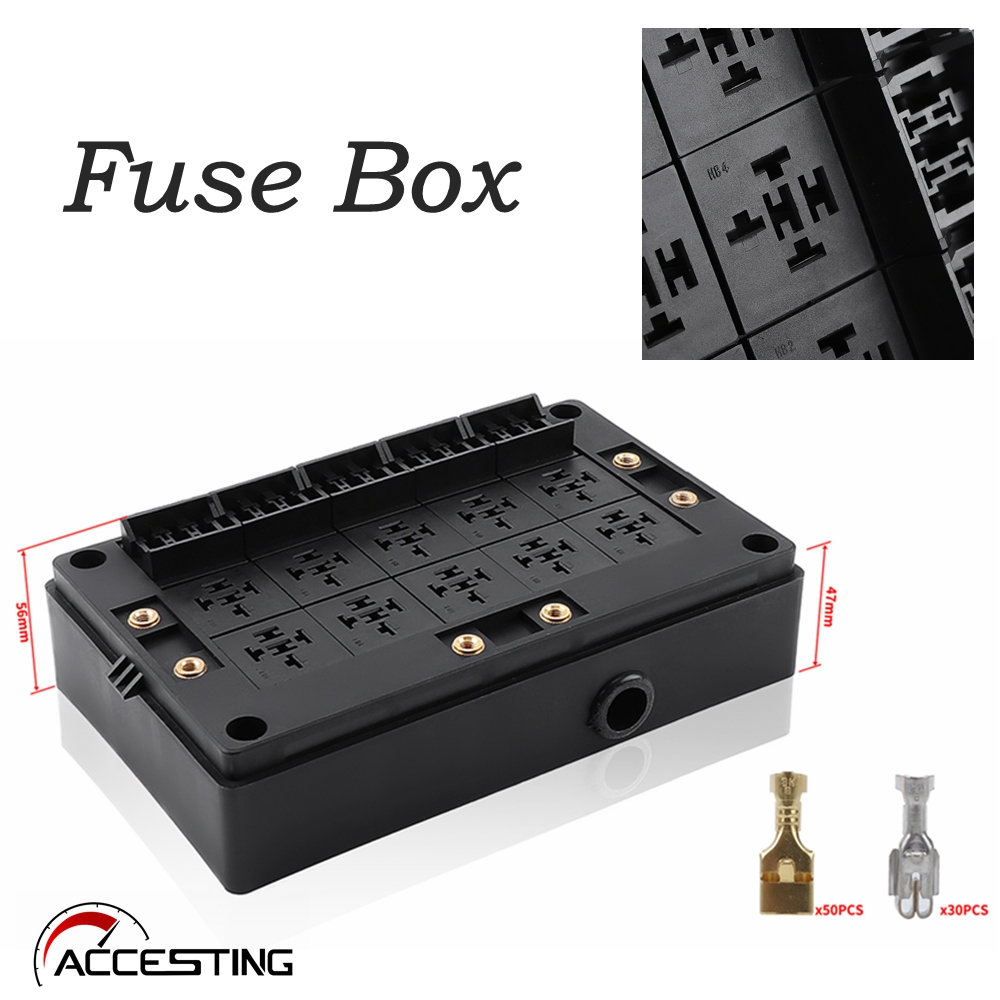 Multi-channel medium-sized automotive fuse holder for engineering ...
