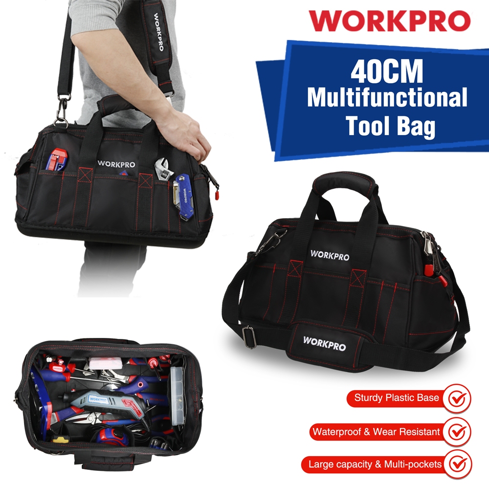 WORKPRO 16 Inches Tool Bag Multifunctional Bags for Tools Hardware ...