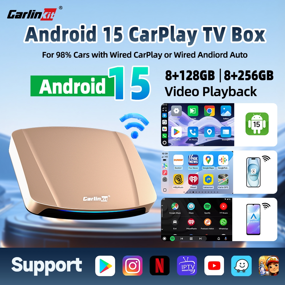 Carlinkit Android 15 AI Box Ultra 8+256G Wireless Carplay Car Streaming ...