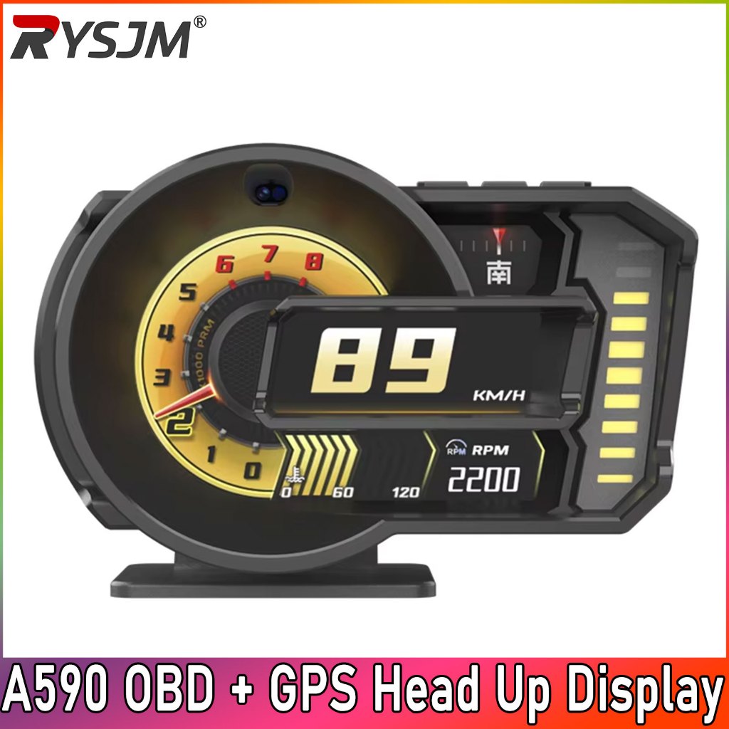 A590 Car Ultra Digital Meter OBD2 Speedometer Scanner GPS Alarm ALZA ...