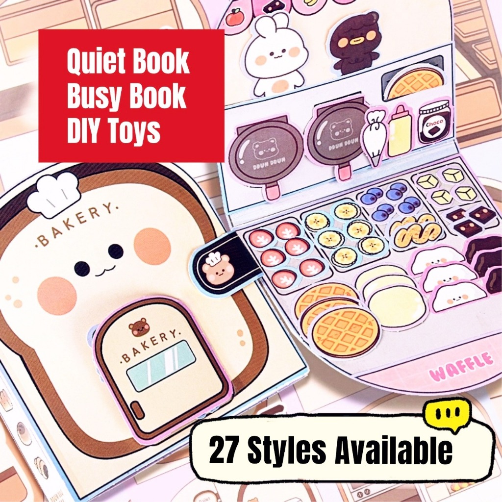 Quiet Book DIY Creative Stress Relief Toys DIY Handmade Toys Waffle ...