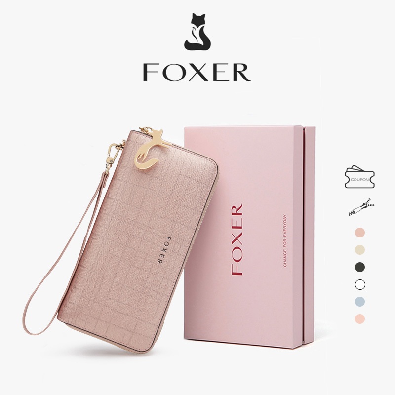 FOXER Wallet Woman Coin Purse Long Wallet Woman Clutch Bag Wallet Card ...