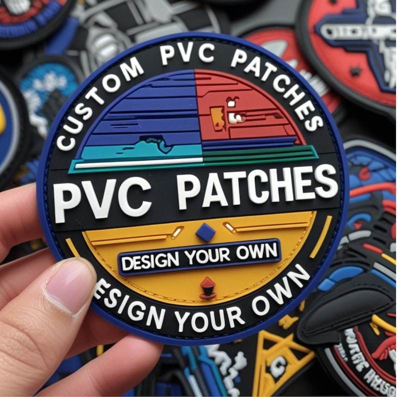 Customize Brand Logo PVC Rubber Velcro Luminous Patches Sew on Clothes ...