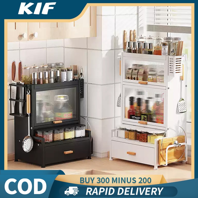 Rak Dapur Kabinet Rak Rempah Kitchen Organizer for Spice Sauce Cooking ...