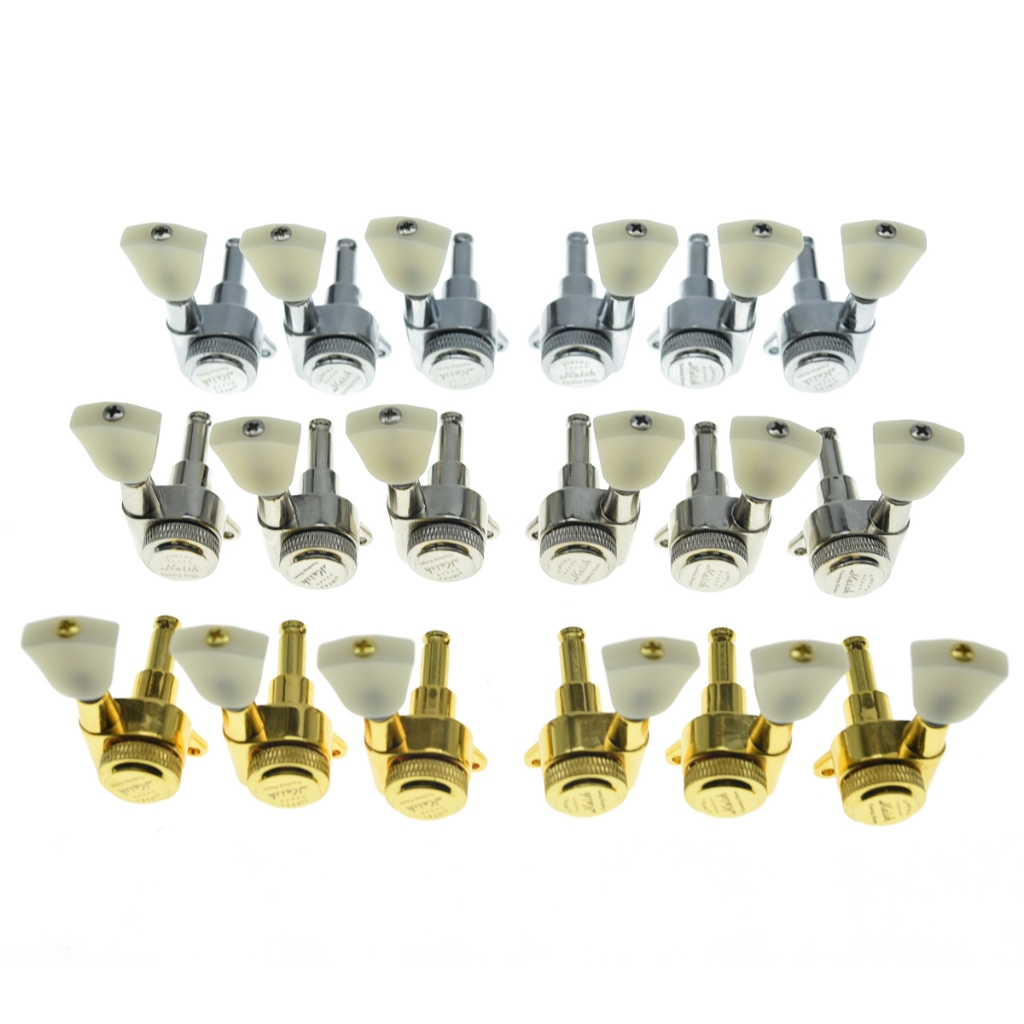 KAISH 3x3 Off White Keystone Locking Tuners 18:1 Guitar Tuning Keys ...