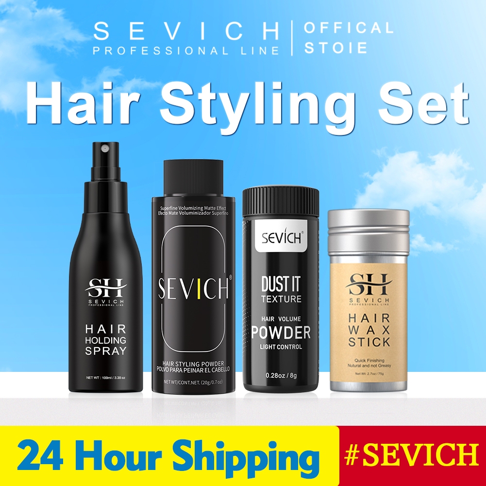 SEVICH 4PCS Hair Styling Set Hair Powder + Hair Wax Stick + Hair ...