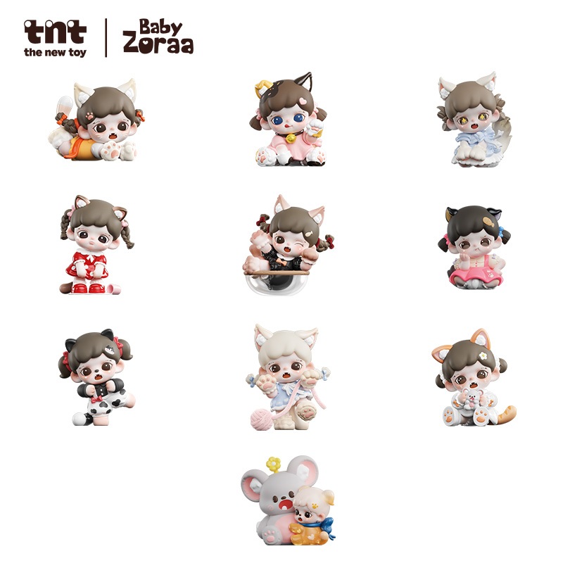 TNTSPACE Zoraa Meow Cat Face Mini Series Figures Blind Box Figure ...