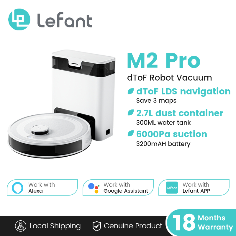 Lefant M2 Pro Robot Vacuum Cleaner App Control Shopee Malaysia