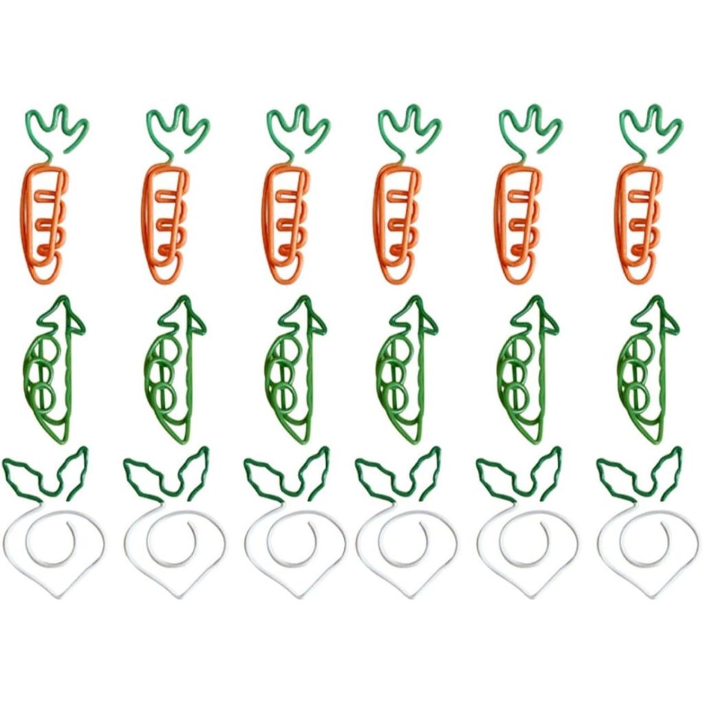 18 Pcs Carrot Paperclip Office Folders File Clips Document Clips The ...