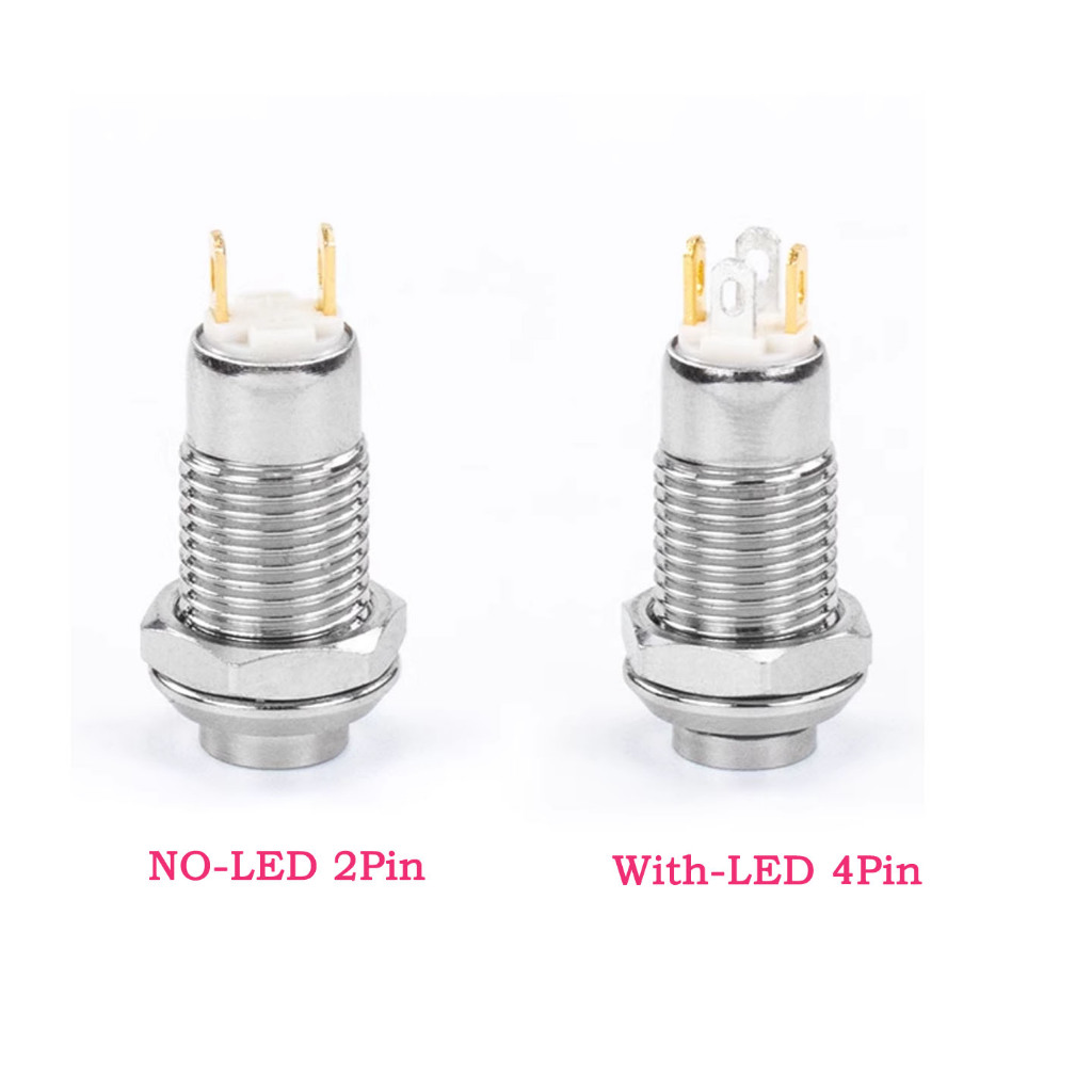 8/10mm Metal Button Mini Small Switch Anti-dust Self-Reset Self-Locking ...