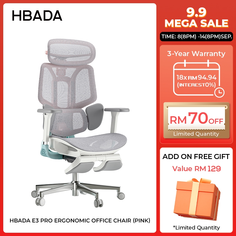 HBADA E3 Pro Ergonomic Office Chair with 3-Zone Dynamic Lumbar